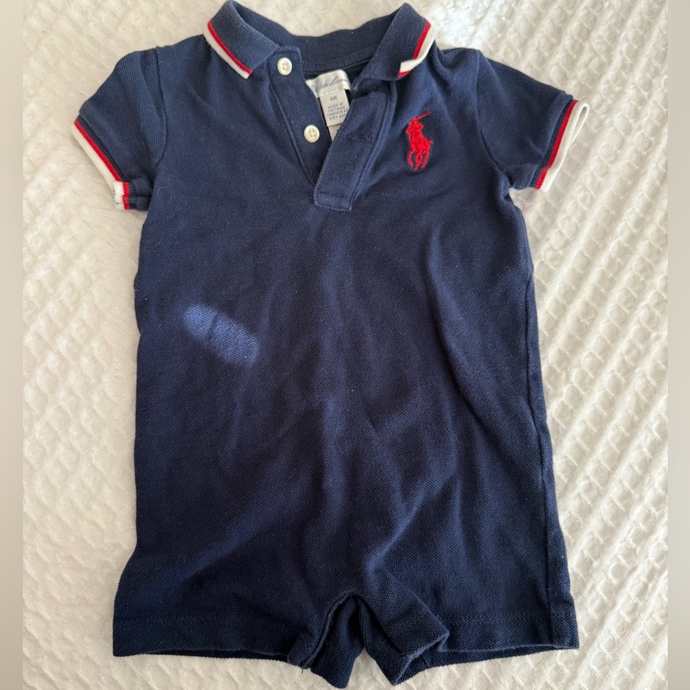 Ralph Lauren Kids Polo in Navy with Red Accents